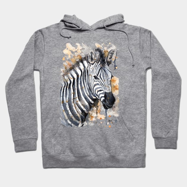 Zebra Hoodie by Andraws Art